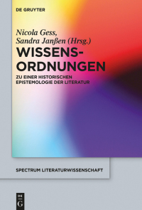 Imagen de portada: Wissens-Ordnungen 1st edition 9783110349764