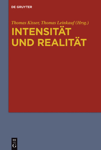 Imagen de portada: Intensität und Realität 1st edition 9783110344844