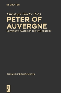 Cover image: Peter of Auvergne 1st edition 9783110228489