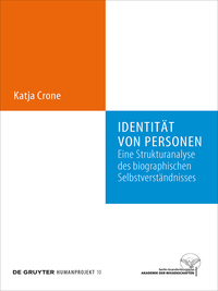 Cover image: Identität von Personen 1st edition 9783110246506