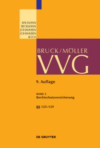 Cover image: Rechtsschutzversicherung §§ 125-129 9th edition 9783899495072