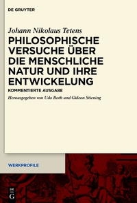 Imagen de portada: Philosophische Versuche über die menschliche Natur und ihre Entwickelung 1st edition 9783110372489