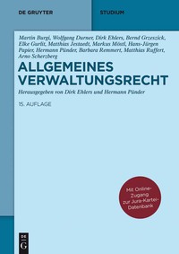 Cover image: Allgemeines Verwaltungsrecht 15th edition 9783110368352