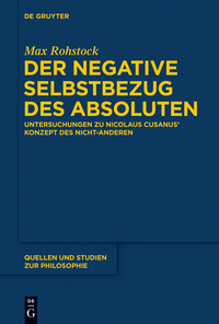 Cover image: Der negative Selbstbezug des Absoluten 1st edition 9783110359206