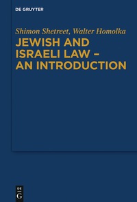 Cover image: Jewish and Israeli Law - An Introduction 1st edition 9783899497939
