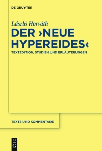 Immagine di copertina: Der "Neue Hypereides" 1st edition 9783110378627