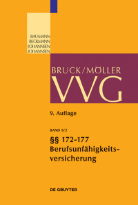 Cover image: Berufsunfähigkeitsversicherung §§ 172-177 1st edition 9783110308013