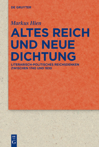 Cover image: Altes Reich und Neue Dichtung 1st edition 9783110363173