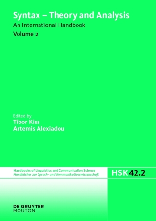 Cover image: Syntax - Theory and Analysis. Volume 2 1st edition 9783110358667