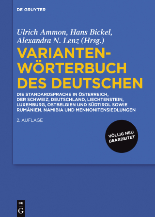 Cover image: Variantenwörterbuch des Deutschen 2nd edition 9783110245431