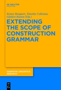 Imagen de portada: Extending the Scope of Construction Grammar 1st edition 9783110367065