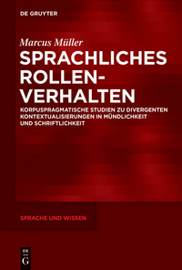 صورة الغلاف: Sprachliches Rollenverhalten 1st edition 9783110378993