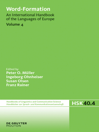 Cover image: Word-Formation 1st edition 9783110378979