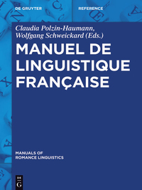 Cover image: Manuel de linguistique française 1st edition 9783110302080