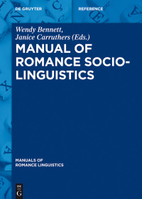 Cover image: Manual of Romance Sociolinguistics 1st edition 9783110370126