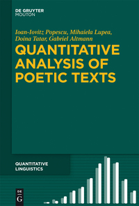 Omslagafbeelding: Quantitative Analysis of Poetic Texts 1st edition 9783110336054