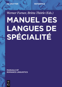 Cover image: Manuel des langues de spécialité 1st edition 9783110313437