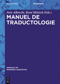 Cover image: Manuel de traductologie 1st edition 9783110313529