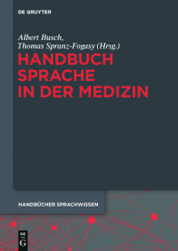 Titelbild: Handbuch Sprache in der Medizin 1st edition 9783110295788