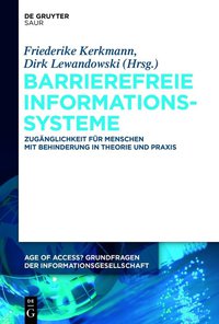 Cover image: Barrierefreie Informationssysteme 1st edition 9783110337099