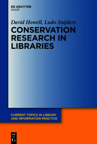 Imagen de portada: Conservation Research in Libraries 1st edition 9783110375251