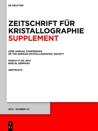 表紙画像: 22nd Annual Conference of the German Crystallographic Society. March 2014, Berlin, Germany 1st edition 9783110375992