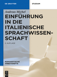 صورة الغلاف: Einführung in die italienische Sprachwissenschaft 2nd edition 9783110400175