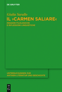 Immagine di copertina: Il "Carmen Saliare" 1st edition 9783110400441