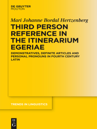 Cover image: Third Person Reference in Late Latin 1st edition 9783110378368