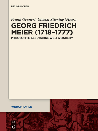 Cover image: Georg Friedrich Meier (1718–1777) 1st edition 9783110401790