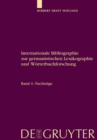表紙画像: Nachträge 1st edition 9783110196498
