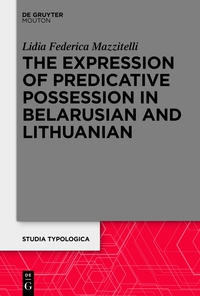 Cover image: The Expression of Predicative Possession 1st edition 9783110412284