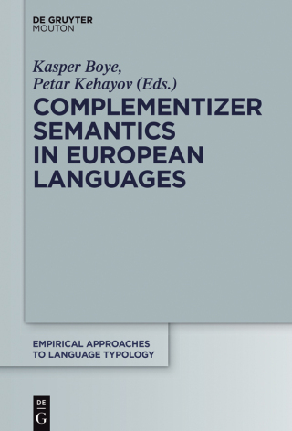 Cover image: Complementizer Semantics in European Languages 1st edition 9783110416510