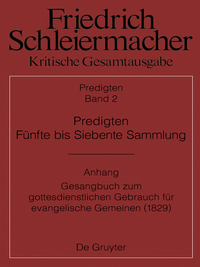 Titelbild: Predigten. Fünfte bis Siebente Sammlung (1826-1833) 1st edition 9783110413359