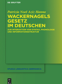 Immagine di copertina: Wackernagels Gesetz im Deutschen 1st edition 9783110419603