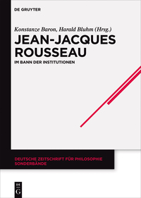 Cover image: Jean-Jacques Rousseau 1st edition 9783110419740