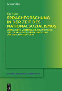 Cover image: Sprachforschung in der Zeit des Nationalsozialismus 1st edition 9783110419726