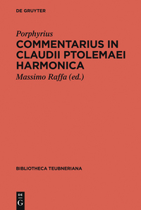 Imagen de portada: Commentarius in Claudii Ptolemaei Harmonica 9783110425161