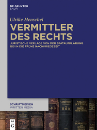 Titelbild: Vermittler des Rechts 1st edition 9783110425673
