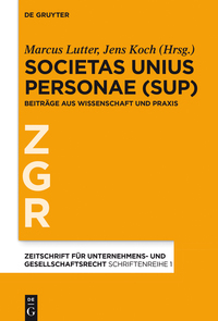 Cover image: Societas Unius Personae (SUP) 1st edition 9783110426618