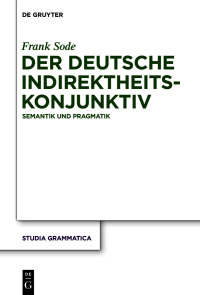 Cover image: Der deutsche Indirektheitskonjunktiv 1st edition 9783110426649