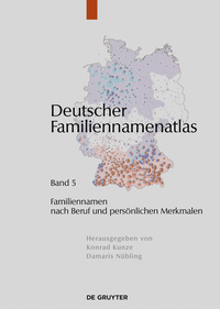 صورة الغلاف: Familiennamen nach Beruf und persönlichen Merkmalen 1st edition 9783110427820