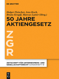 Imagen de portada: 50 Jahre Aktiengesetz 1st edition 9783110426830