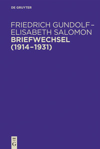 صورة الغلاف: Briefwechsel (1914-1931) 1st edition 9783110225464
