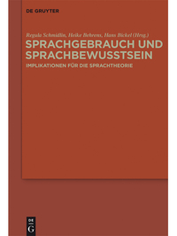 صورة الغلاف: Sprachgebrauch und Sprachbewusstsein 1st edition 9783110437942