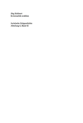 Cover image: Kriminalität erzählen 1st edition 9783110438062