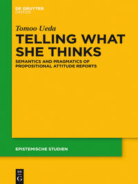 Cover image: Telling What She Thinks 1st edition 9783110438802