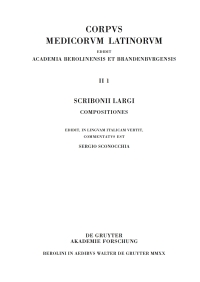 Cover image: Scribonii Largi Compositiones 1st edition 9783110439618