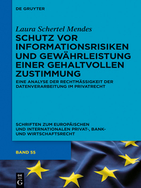 Imagen de portada: Schutz vor Informationsrisiken und Gewährleistung einer gehaltvollen Zustimmung 1st edition 9783110438390