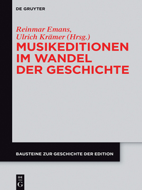 Cover image: Musikeditionen im Wandel der Geschichte 1st edition 9783110440904